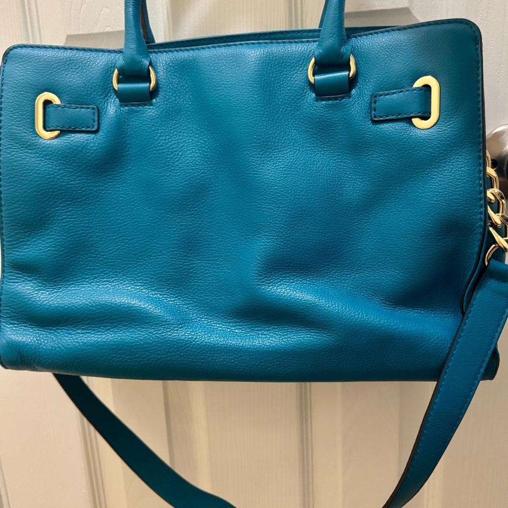 Michael Kors Hamilton tote bag - teal color - Picture 3 of 5